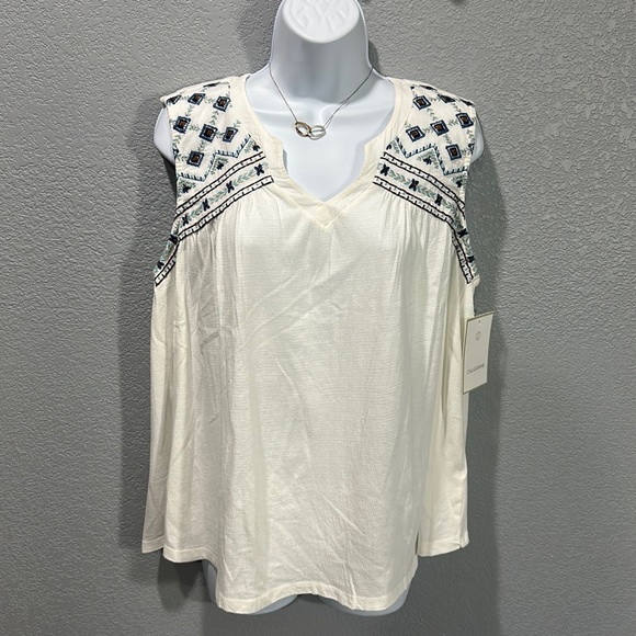 NWT Calligraphy embroidered blouse - Picture 1 of 6